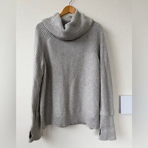 Market & Spruce Light Gray Cowl Neck Sweater